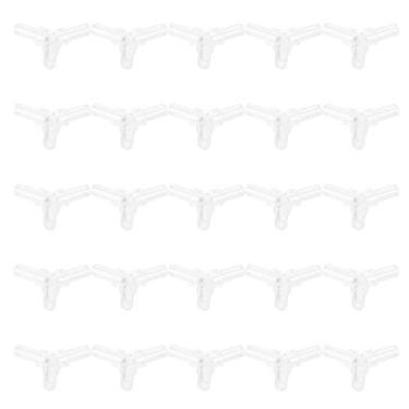 Imagem de HEEPDD Conector de válvula de ar de aquário, 30 peças de 4 mm de diâmetro para tanque de peixes em forma de L 3 vias conector adaptador de 4 vias PVC junta divisor de tubulação de ar para aquário