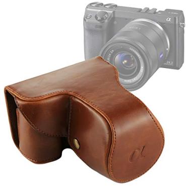 Imagem de Yunchao Acessórios para câmeras Bolsa de caso de couro PU câmera de corpo inteiro com alça para Sony Nex 7 / F3 Sacos de câmera