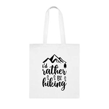 Imagem de Be Hiking Tote Bag, Be Hiking Tote Gift, Be Hiking Tote Bag, Be Hiking Shoulder Bag, Be Hiking Reusable Bags, Birthday Christmas Basket Gag Gift Idea, Gift For Her, Gift For Him, Women Tote Bag, Branco