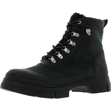 Imagem de Steve Madden Womens Hildy Lug Sole Lace Up Ankle Boots Black 5.5 Medium (B,M)