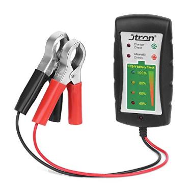 Imagem de Jtron Testador de bateria automotivo 12V-24V, analisador de alternador digital de LED, analisador de sistema de motocicleta automático, 6 ferramentas de diagnóstico de LED, testador de bateria automático para todas as baterias