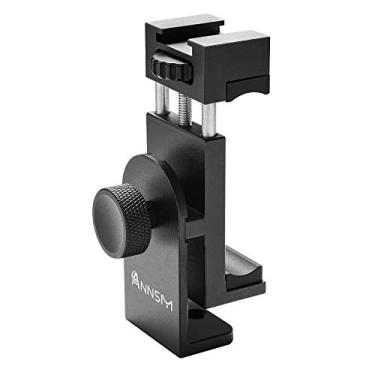 Imagem de ANNSM Adaptador de montagem de cabeça de tripé para smartphone celular de alumínio com tiro vertical/horizontal para tripé monopé deslizante Dolly estabilizador e telefones iPhone Samsung LG Andriod