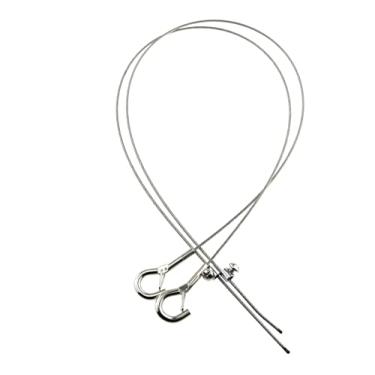 Imagem de Cabo de trava de portão SJZBIN 2 peças de aço inoxidável 48 cm cabo de trava de portão abridor de portão para cercas ajustáveis de madeira de vinil de metal