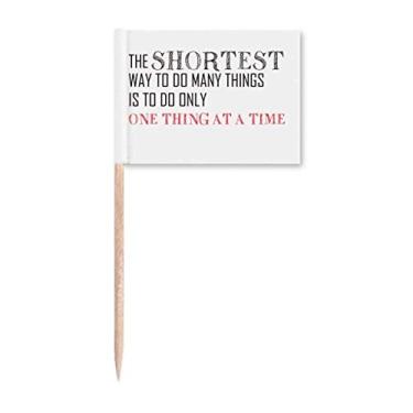 Imagem de Citação Do One Thing A Time Is The Shortcut Marcador de palito de dente Topper Decoração de festa