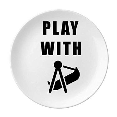 Imagem de Prato decorativo de porcelana para jogo Swing