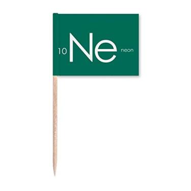Imagem de Elementos Químicos Mesa menstrual Gás Neon Ne Palito de Dente Marcador Topper Decoração de Festa