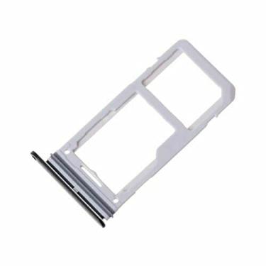 Imagem de Slot para suporte de bandeja de cartão SIM, 1,5 × 3,2 cm de metal portátil para cartão SIM duplo + suporte micro SD para Samsung