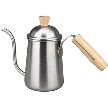 Imagem de REJOON Percoladora Pote de Café Aço Inoxidável Tipo de Filtro de Gotejamento Pote de Boca Pequena Pote de Boca Pequena Café Feito à Mão