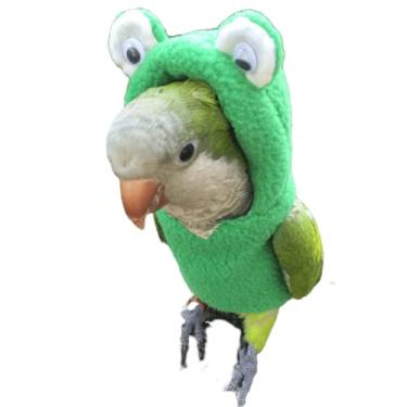 Imagem de Barn Eleven Papagaio pássaro primavera e inverno roupas de algodão grosso sapo voador suprimentos de roupas de desenho animado quente e confortável verde bochecha papagaio pequeno sol papagaio monge (pequeno)