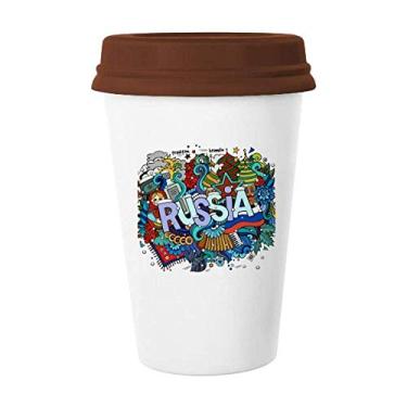 Imagem de Rússia Winter Acordeão Ilustração Caneca Café Copo Cerâmica Copo Copo