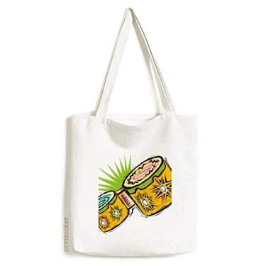 Imagem de Instrument Mexicon Bolsa de lona com ilustração de elementos culturais, bolsa de compras casual