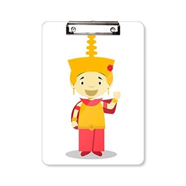 Imagem de Yellow Hat Camboja Desenho Prancheta Pasta, Bloco de Escrita Placa de Apoio A4