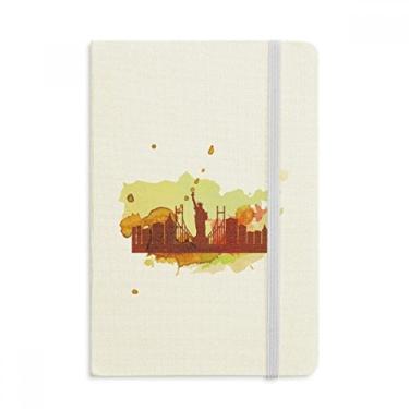 Imagem de USA America New York City Liberty Caderno em aquarela oficial de tecido capa dura diário clássico