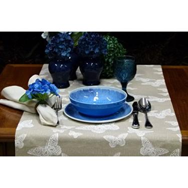 Imagem de Passadeira Borboleta Bege Normandie 1,80 m