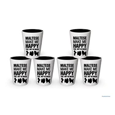 Imagem de Óculos de shot divertidos Maltese Make Me Happy- (6)