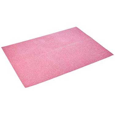 Imagem de Placa Em Eva Com Gliter 60x40cm Rosa Bebe 2mm. - Pacote com 5 Folhas, Dubflex, 10104, Multicolor