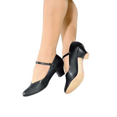 Imagem de Sapato de Dança De Salão Feminino Só Dança Napa Salto 5cm Preto