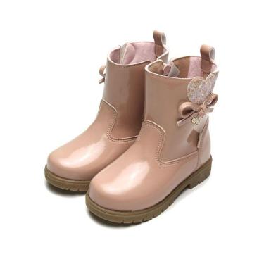Imagem de Bota Infantil Ortopasso Love Menina Verniz Rosa