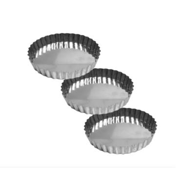 Imagem de Kit Forma Torta Crespa / Maçã 3 Peças N°2 - Alumínio