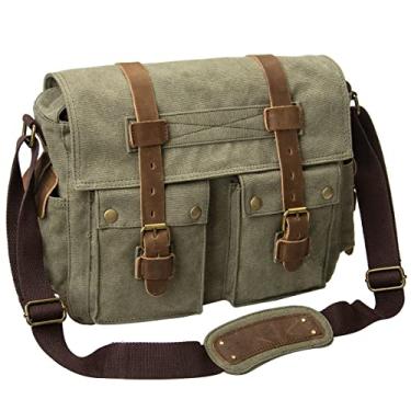 Imagem de Bolsa tiracolo masculina leve, vintage, impermeável, de lona, DSLR SLR à prova de choque