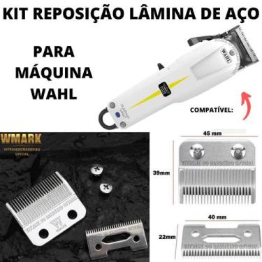 Imagem de Lâmina De Aço Kit Reposição P/ Máquina Super Taper Cordless - Wmark