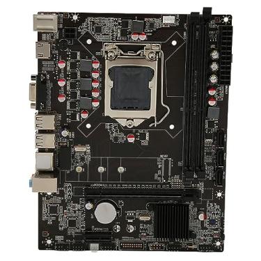 Imagem de Placa-mãe de Computador H61A ATX, CPU LGA 1155 Pinos, DDR3x2, PCIE 16X, Placa de Rede 10/100Mbit, SATA USB VGA HDMI, para Processador Core I7/i5/i3