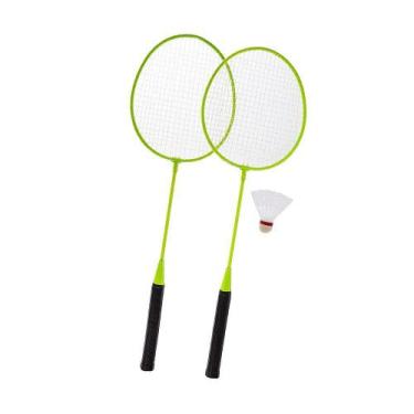 Imagem de Kit Badminton Infantil 2 Raquetes 1 Peteca Amarelo - Winmax