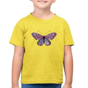 Imagem de Camiseta Algodão Infantil Borboleta Lilás - Foca Na Moda