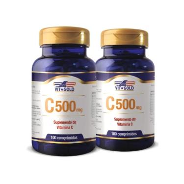 Imagem de Kit 2x Vitamina C 500 mg Vitgold 100 Comprimidos 