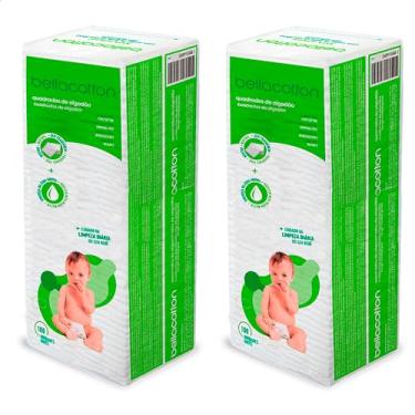 Imagem de Kit Algodão Bellacotton Quadrado Hipoalergênico para Bebês (12 Pcts - 1200 unidades)