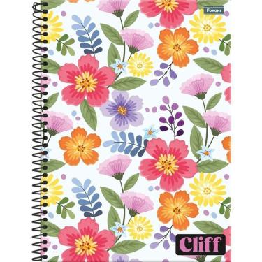 Imagem de Caderno C/D 10 Materias Cliff Feminino 160 Folhas Foroni