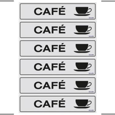 Imagem de Combo 6 Placas De Sinalização Café 30x7 Ekomunike - B-506/1 F9e