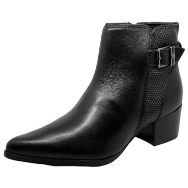 Imagem de Bota Feminina Couro Cano Baixo Salto Médio Bottero 349306