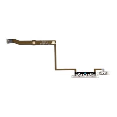 Imagem de Risidamoy Botão de controle de volume de substituição para iPhone 11 Pro 5,8 polegadas reparo mudo conector mudo interruptor silencioso cabo flexível som teclado fita pré-instalado suporte de metal