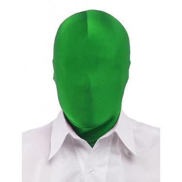 Imagem de Howriis Men's and Women's Full Cover Spandex Zentai Hood Mask for Halloween Costume (Green, One Size)