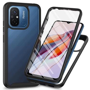 Imagem de Elubugod Capa compatível com Xiaomi Redmi 12C, compatível com Xiaomi Poco C55, capa de telefone com protetor de tela compatível com Xiaomi Redmi 11A 4G 22120RN86C 22120RN86G capa preta