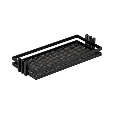 Imagem de Bandeja Multiuso Hara Lívia 32,5 X 14 Cm Cor:preto