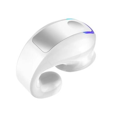 Imagem de Waillynice Fone de ouvido aberto, Bluetooth, fones de ouvido abertos, de condução de ar, fones de ouvido com clipe com estojo de carregamento para corrida, treino, fone de ouvido (branco)