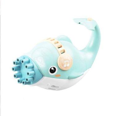 Imagem de Golfinho Bolhudo Lança Bolhas Sabão Criança Infantil Azul 10
