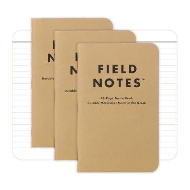 Imagem de Field Notes: Pacote com 3 cadernos Kraft Original - Cadernos pautados de papel pautado com bolso de 48 páginas - 8,9 cm x 14 cm