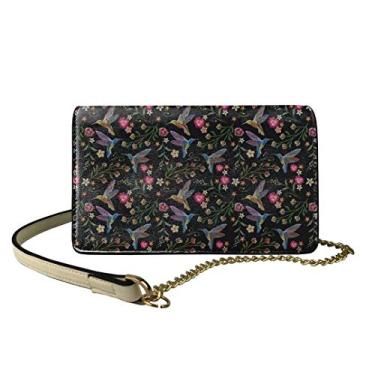 Imagem de GOSTONG You Are My Sunshine Bolsa feminina com estampa de girassol, bolsa mensageiro transversal para viagens e compras, Estampa floral beija-flor, One Size