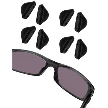 Imagem de Bowyer 4 pares de protetores de nariz de substituição compatíveis com óculos de sol Oakley Fives Squared/Pit Bull - Preto