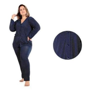 Imagem de Pijama Plus Size Longo De Liganete-Feminino