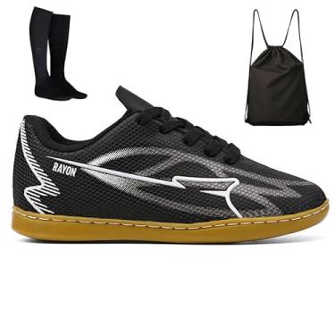 Imagem de Kit Chuteira Infantil Futsal Meninos Quadra Futebol de Salão + Mochila + Meião