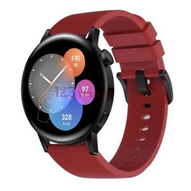 Imagem de Pulseira de Silicone p/ Smartwatch GT3 42mm - 123Smart, Bordô