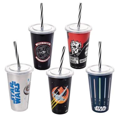 Imagem de Copo com Canudo Star Wars Arte Aleatória 1 Unidade Plasútil
