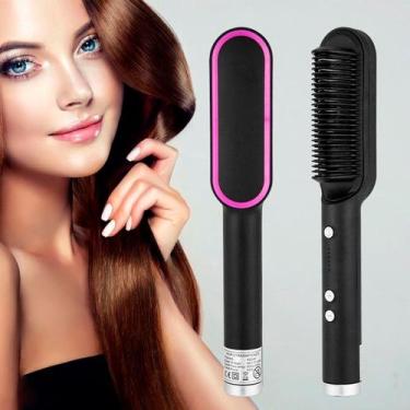 Imagem de Escova 3 em 1 Alisadora Profissional Turbo Hair 110/220v Bivolt - RELE