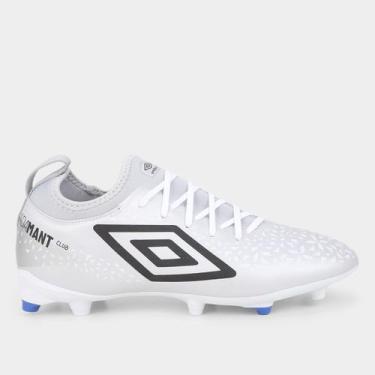 Imagem de Chuteira Campo Umbro Adamant Club Masculina, Branco, Prata, 43