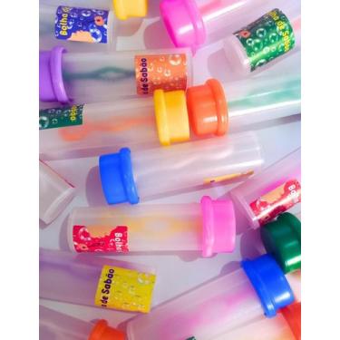 Imagem de 10 Tubo Tubete Para Bolha de Sabão Brinquedo Infantil Para Kit Festa L