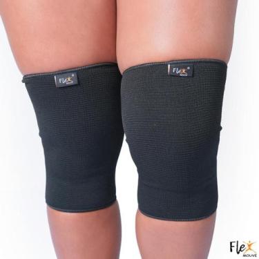 Imagem de Joelheira Elástica Par Compressão Esporte Futebol Caminhada Treino Ali